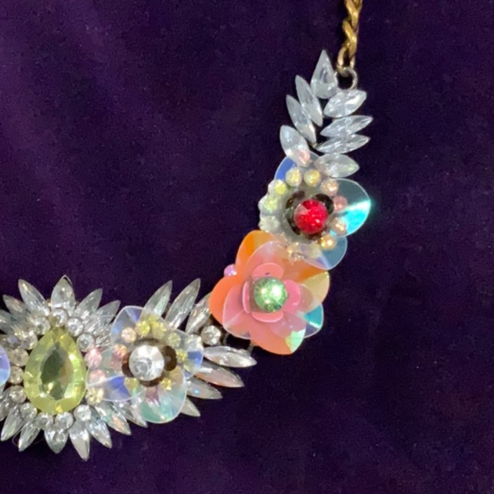 Multi Colored, Costume Statement Necklace - image 4